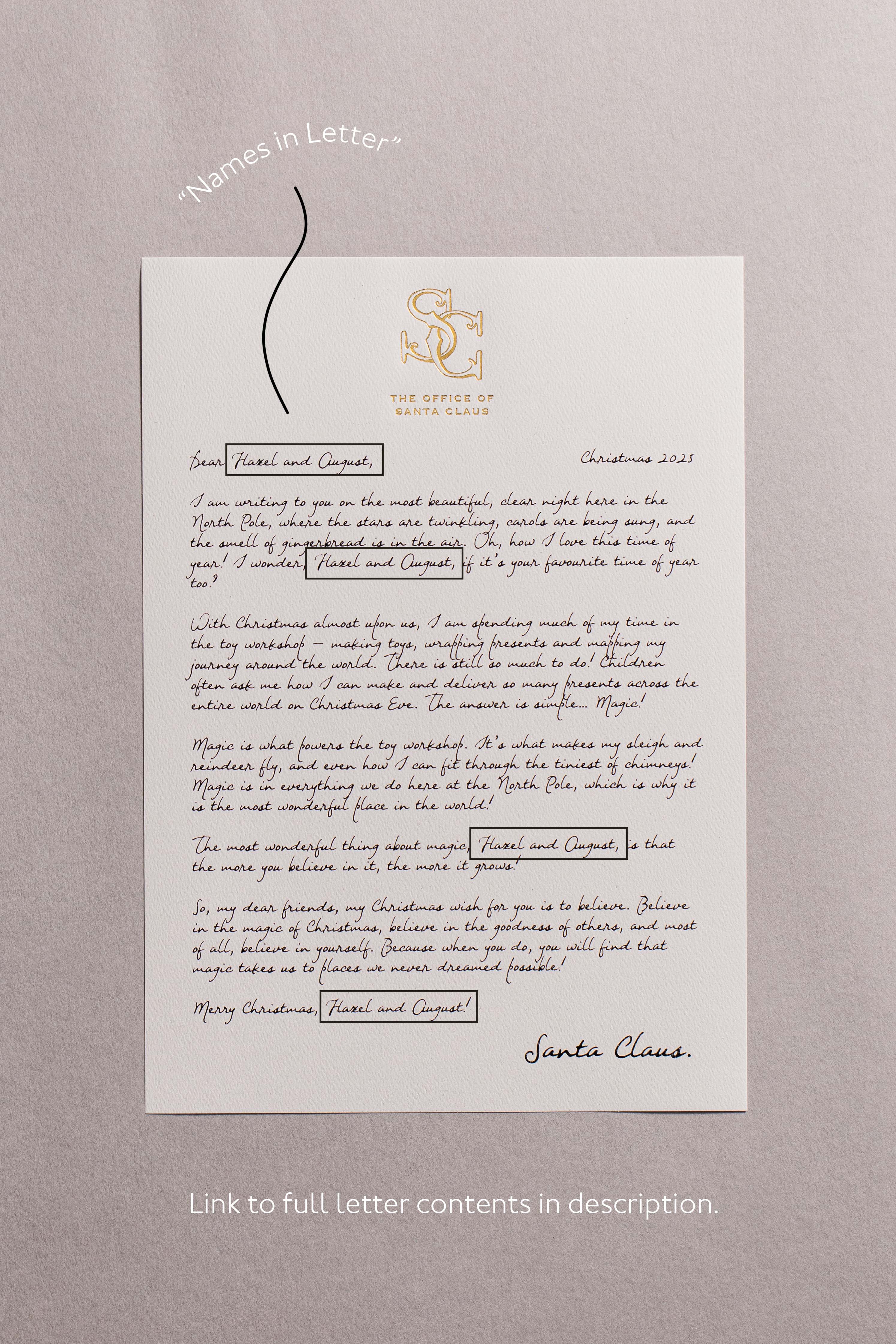 Believe (Multiple Children Letter)